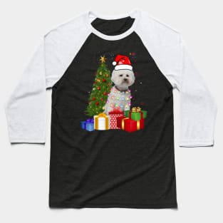 Bichon Frise Christmas Tree Santa Hat Funny Xmas Gift Dog T-Shirt Baseball T-Shirt